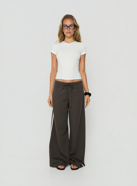 Kennah Wide Leg Sweat Pants Iron Grey