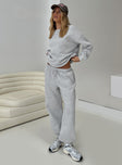 Dream Fleece Ankle Cuff Sweatpants Grey Marle