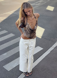 Ellanor Low Rise Straight Leg Jeans White Petite