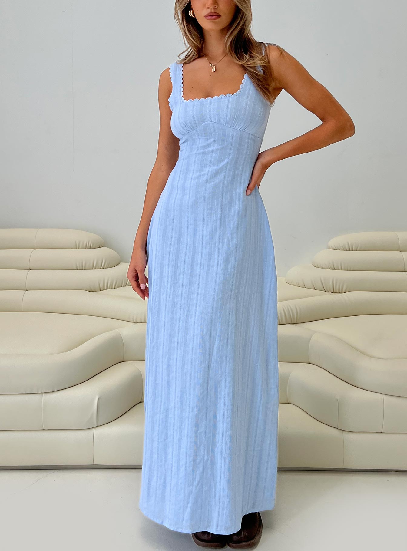 dasha maxi dress Staud Dasha Maxi Dress | Blue | Size S