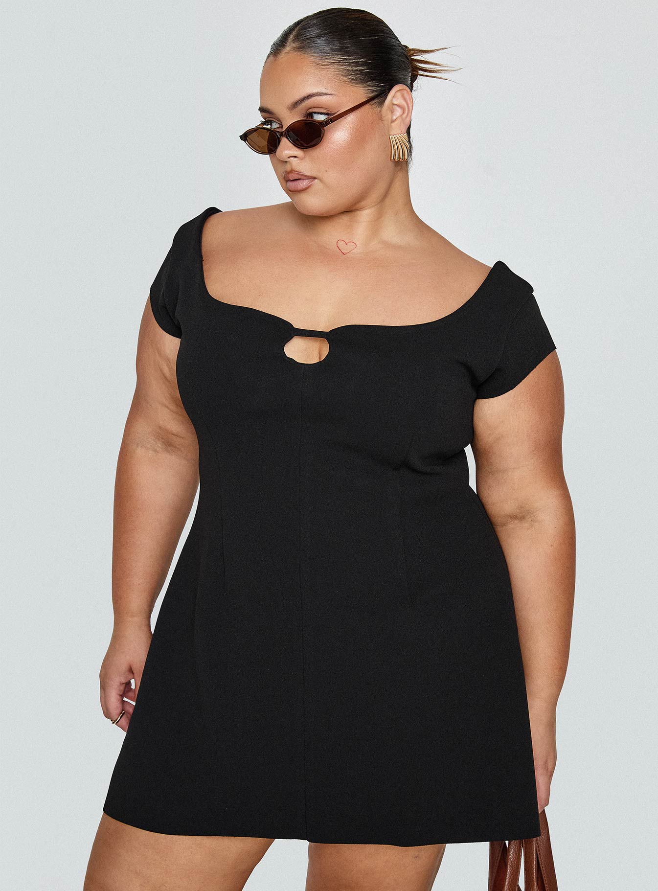 curve black dress Everything Exclusive One-Shoulder Satin Dress Black Curve/Plus