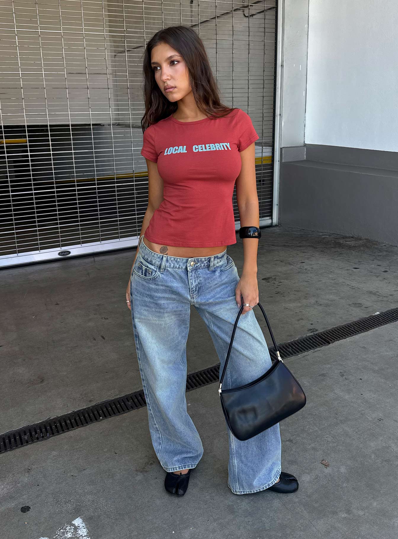Ellanor Low Rise Slouch Denim Jean Washed Mid Blue Wash Tall