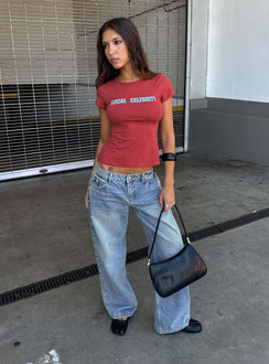 Ellanor Low Rise Slouch Denim Jean Washed Mid Blue Wash Tall
