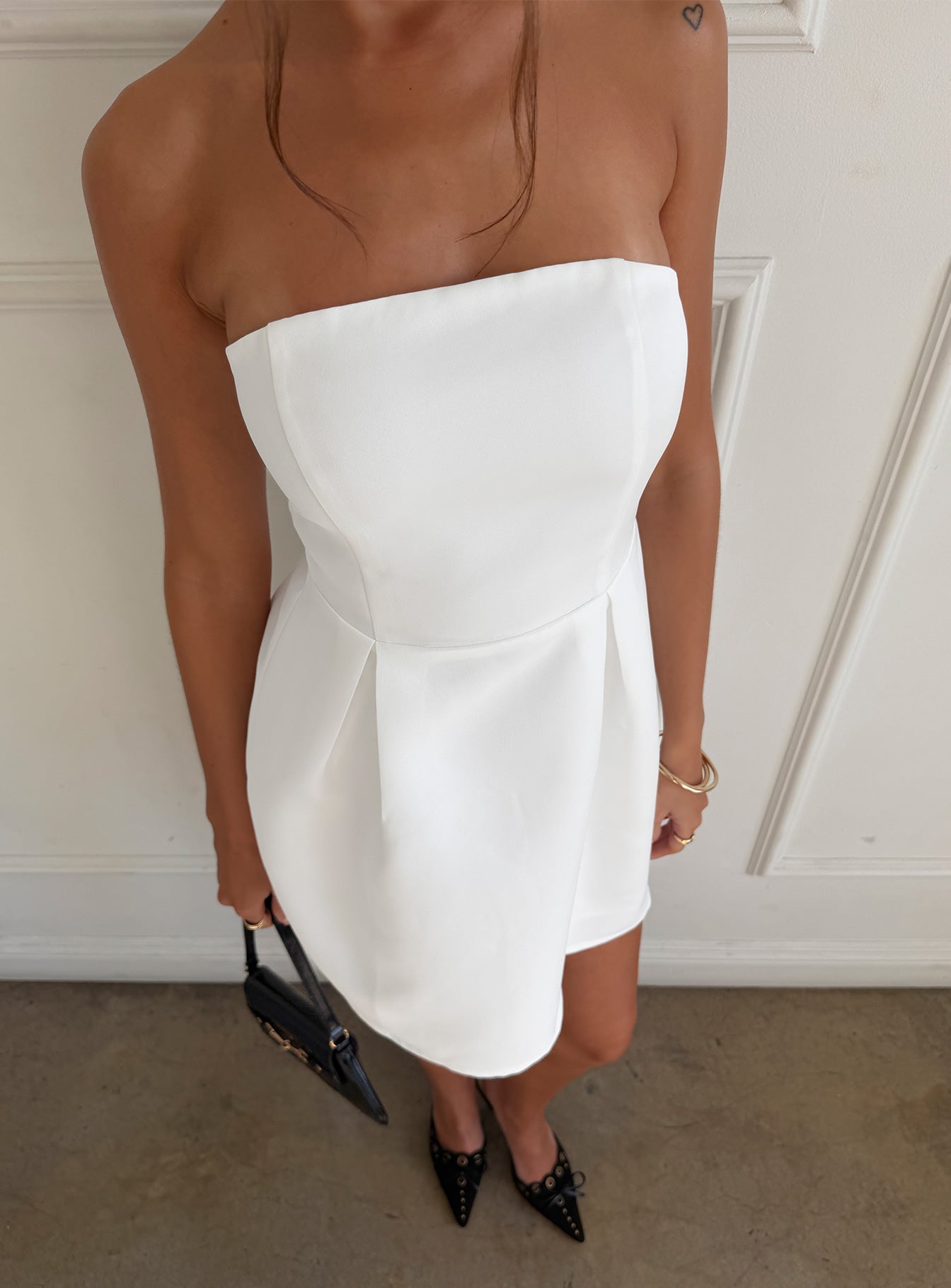 Spader Corset Mini Dress White