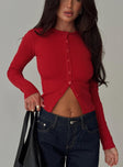 Suzu Long Sleeve Top Red