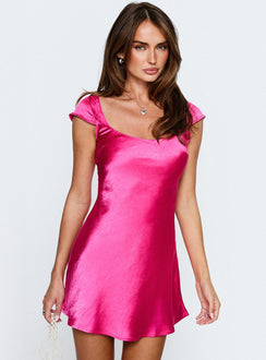 Lucienna Mini Dress Hot Pink