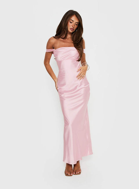 Azura Off The Shoulder Maxi Dress | Pink | Womens | Princess Polly Azura Off The Shoulder Maxi Dress | Pink | Womens | Princess Polly