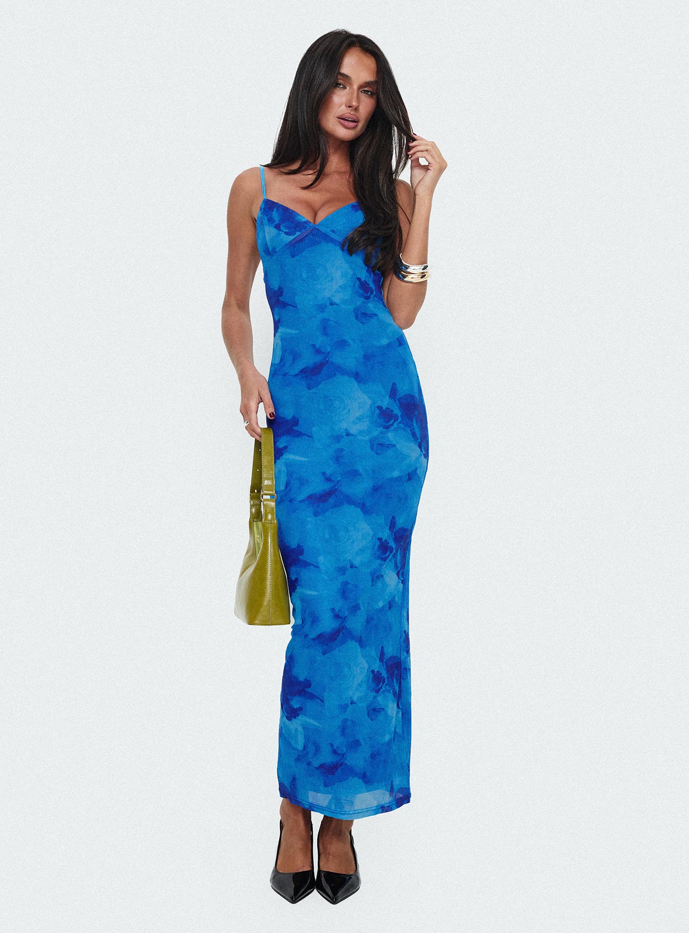 Hathaway Maxi Dress | Blue Floral | Womens | Princess Polly Lower Impact Hathaway Maxi Dress | Blue Floral | Womens | Princess Polly Lower Impact