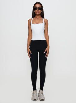 Layup Active Longline Cross Back Top White