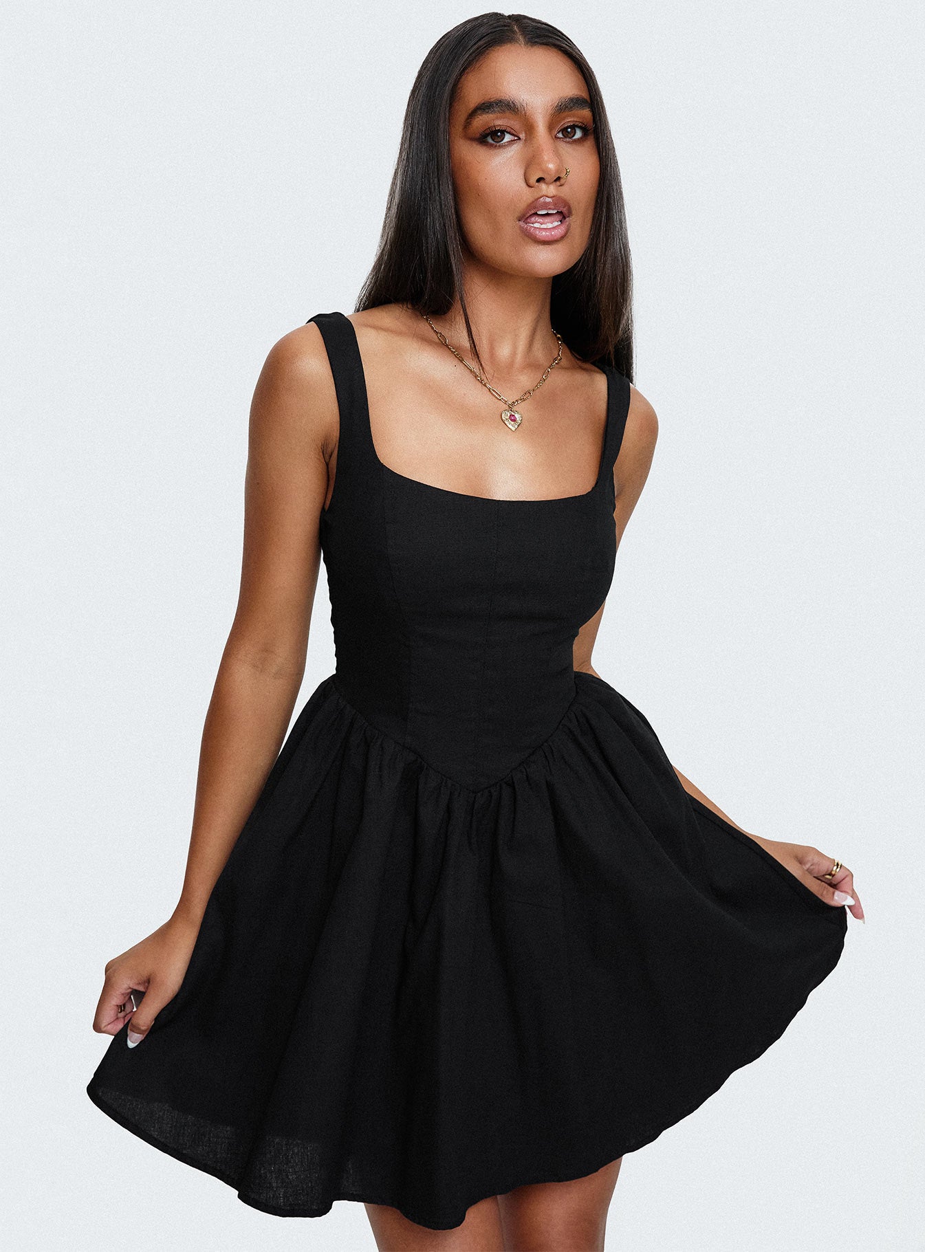 black princess polly dress Adoration Mini | | Womens Mini dresses A contrast of satin and sequins sets the mood on this cocktail Martie Mini Dress Black |