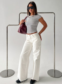 Darla Low Rise Straight Leg Jean White Petite