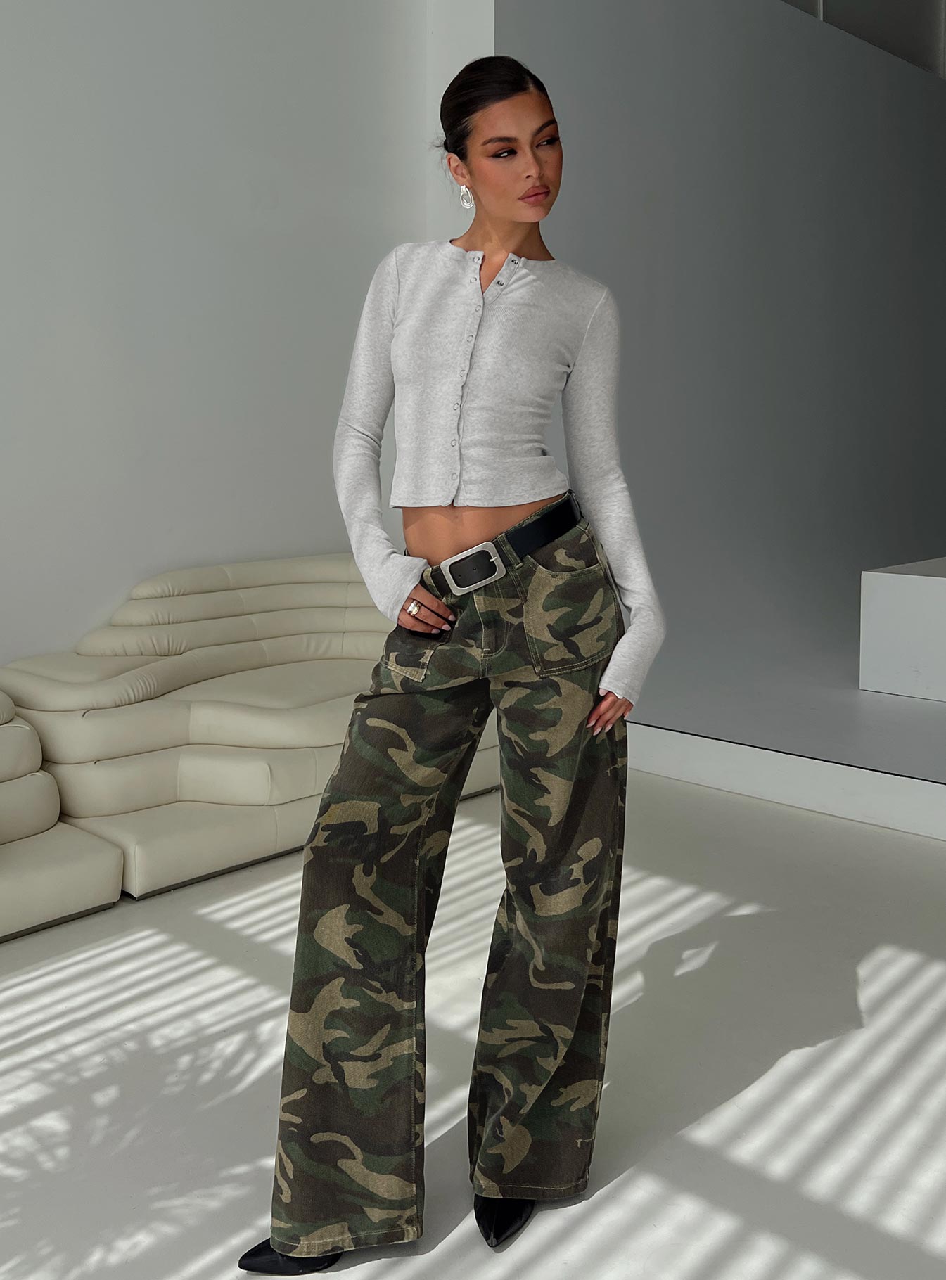 Sandra Dee Knit Top Grey Marle | Princess Polly