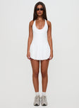 Spirit Pleat Tennis Romper White