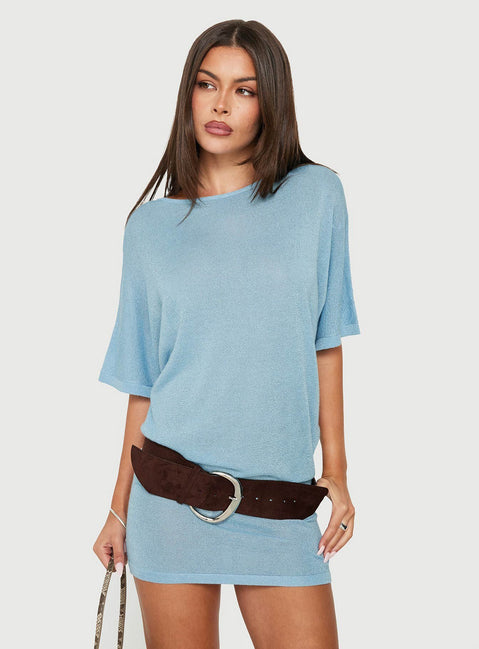 Floresita T-Shirt Knit Mini Dress Blue