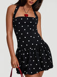 Gigli Bubble Hem Mini Dress Polka Dot