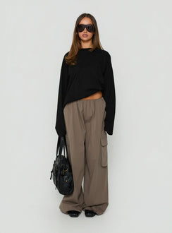 Lunea Concealed Waistband Cargo Pants Charcoal Petite