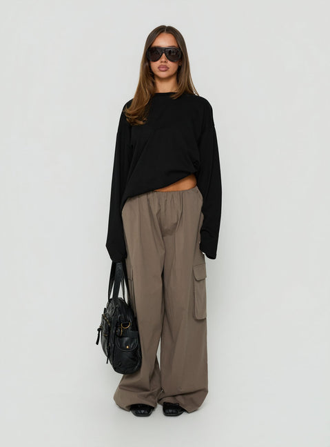Lunea Concealed Waistband Cargo Pants Charcoal Petite