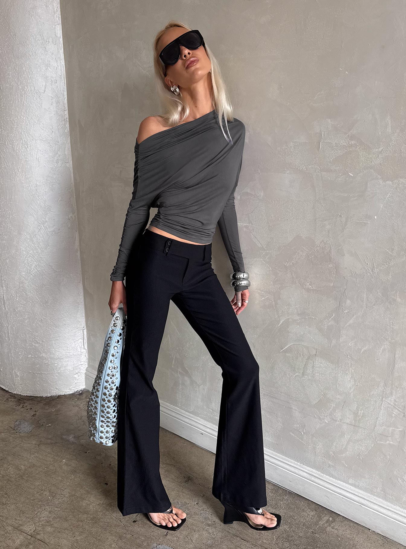Kinkirk Flared Pants Black Petite | Princess Polly