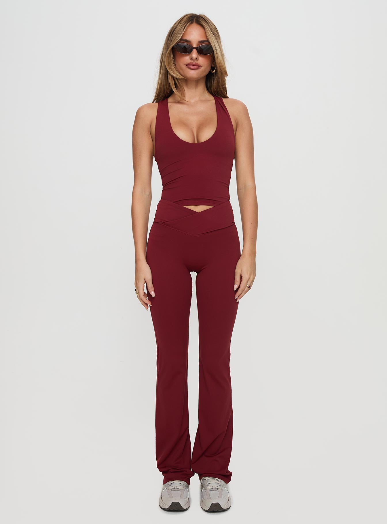 Fast Track Longline Active Tank Top Red | Princess Polly