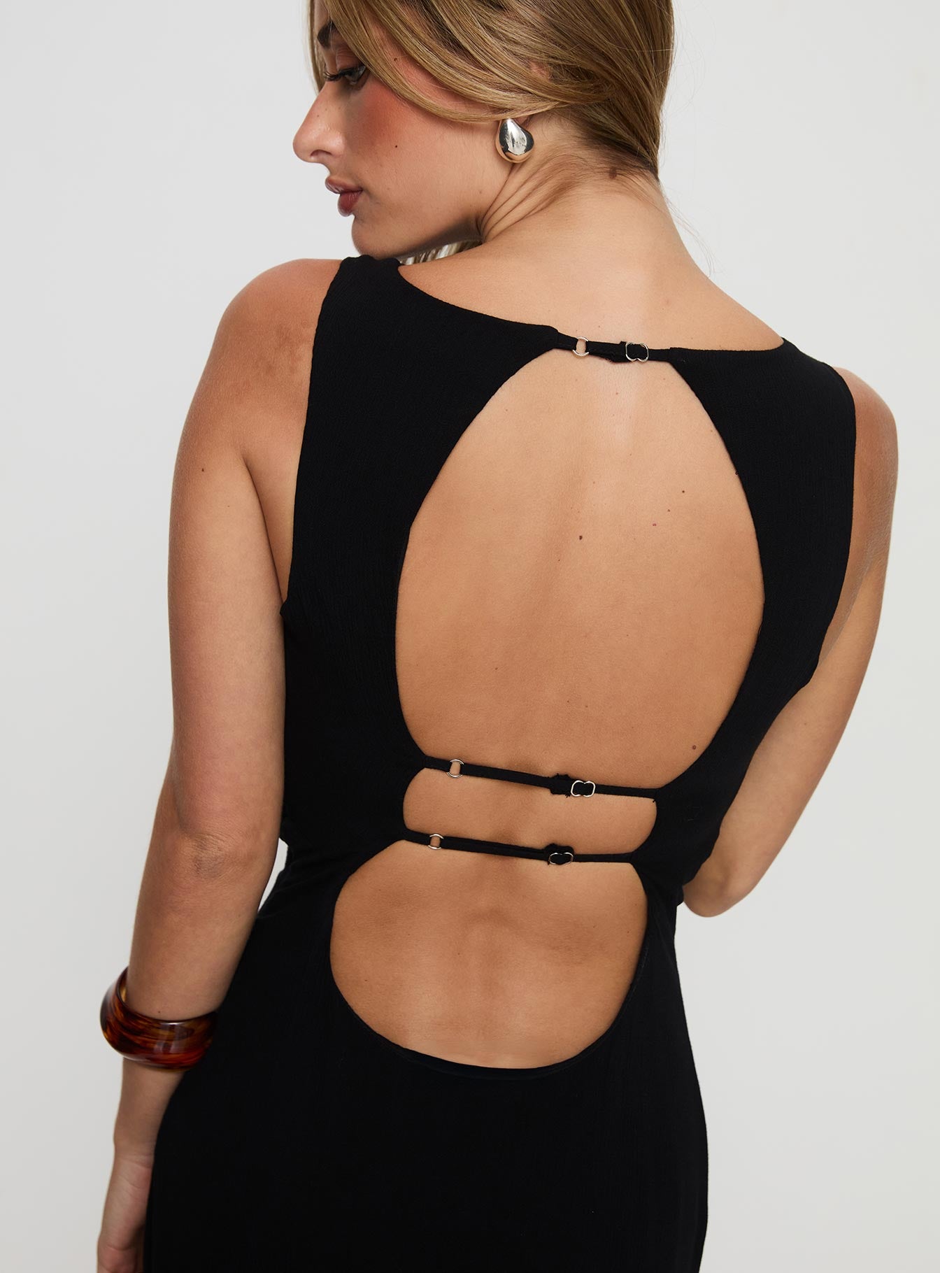 Ace Of Hearts Backless Maxi Dress Black Petite | Princess Polly Ace Of Hearts Backless Maxi Dress Black Petite | Princess Polly