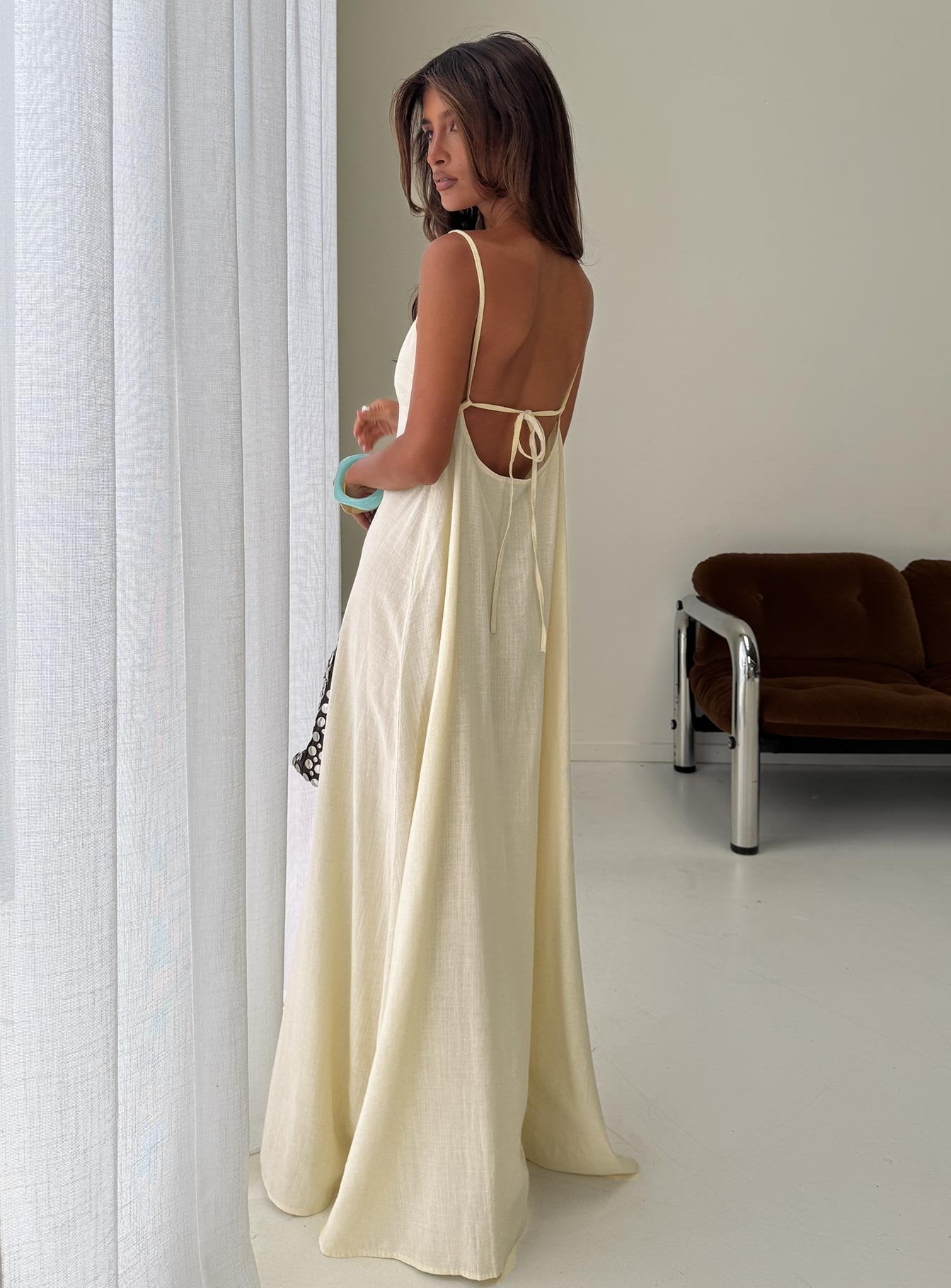 Solie Tie Back Maxi Dress Butter Petite