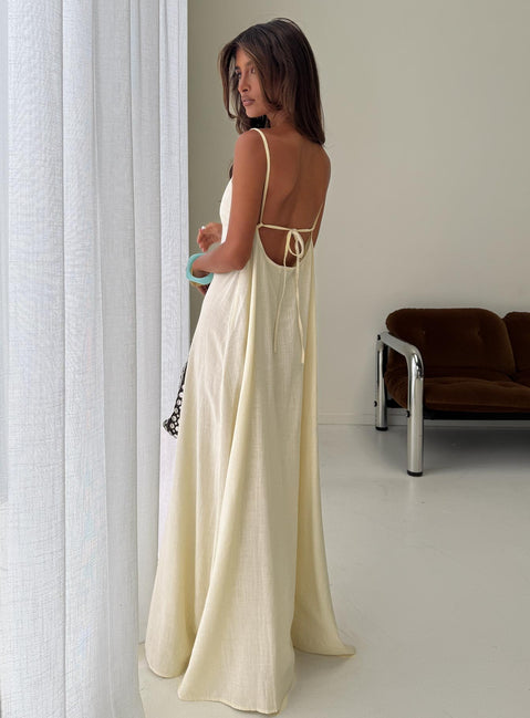 Solie Tie Back Maxi Dress Butter Petite