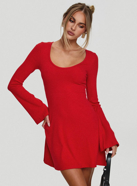 red summer dress long sleeve Red Jersey Crepe Ruched Tie Long Sleeve Maxi Dress