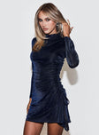 Souza Long Sleeve Mini Dress Navy