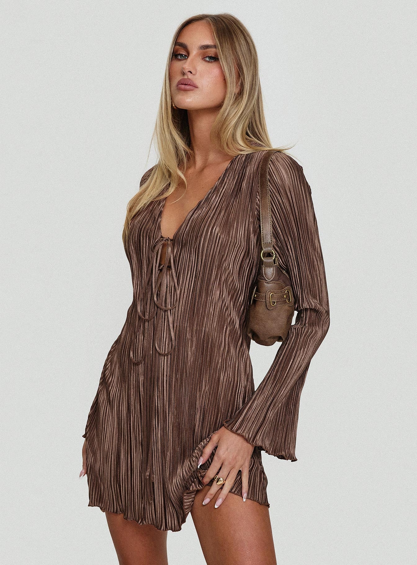 boho babe mini dress mocha princess polly Boho Babe Mini Dress from Princess Polly, Brand new,