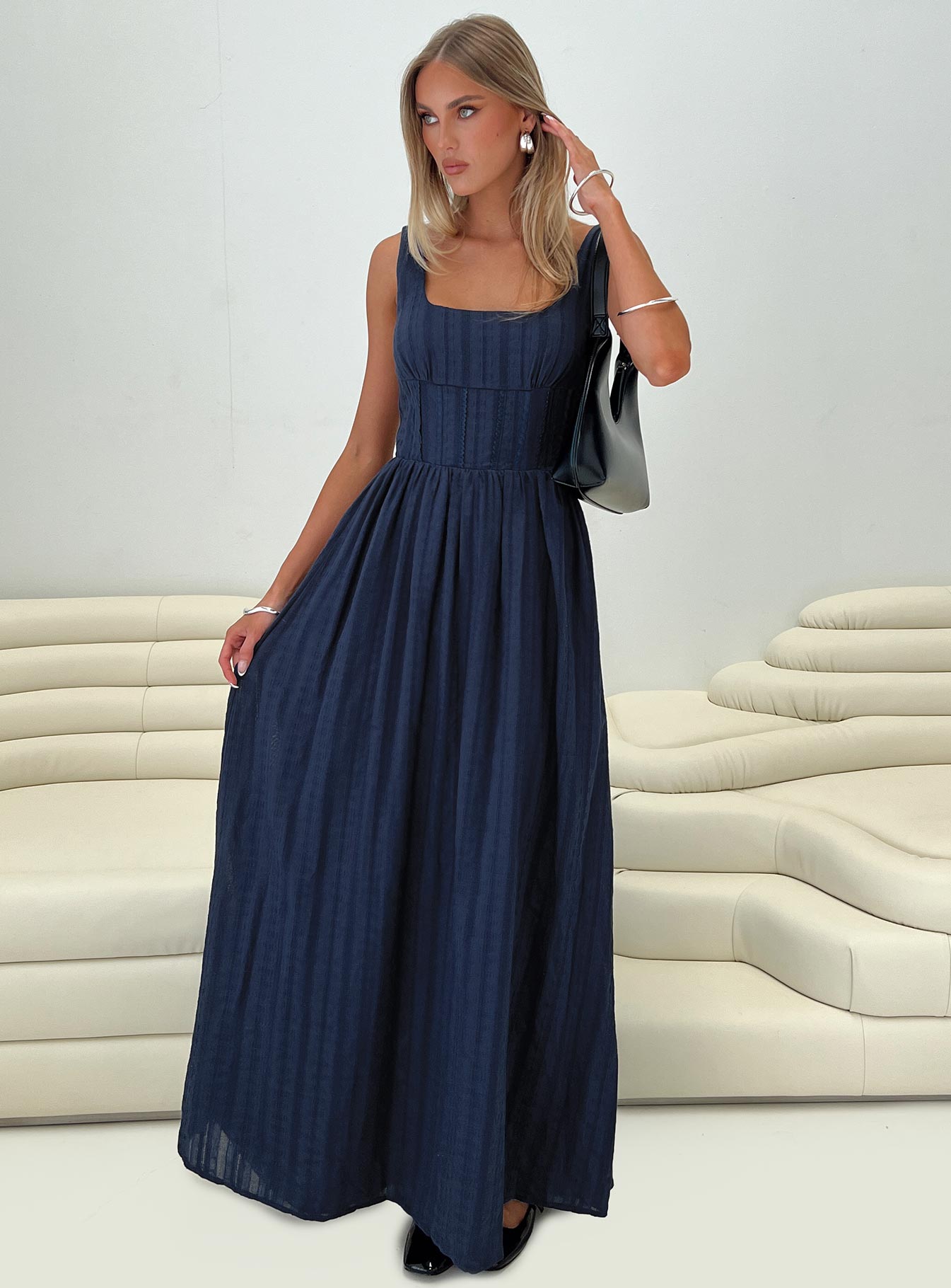 Lorinda Maxi Dress Navy | Princess Polly Lorinda Maxi Dress Navy | Princess Polly