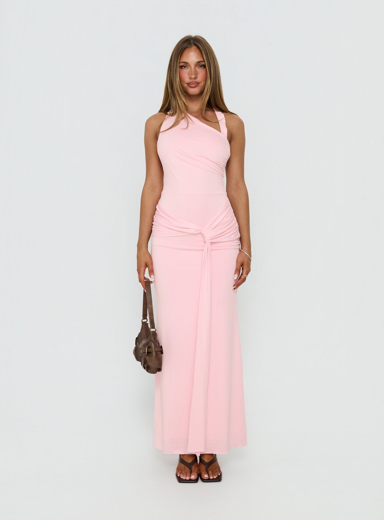 Ivetta Ruched Maxi Dress Pink | Princess Polly Ivetta Ruched Maxi Dress Pink | Princess Polly