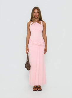 Ivetta Ruched Maxi Dress Pink