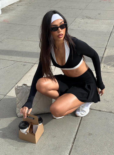 Vitality Long Sleeve Active Crop Black