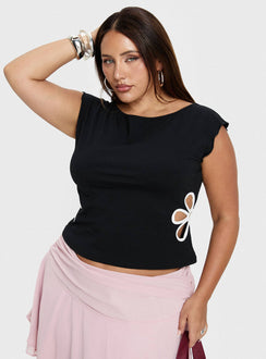 Currents Cut Out Detail Top Black Curve