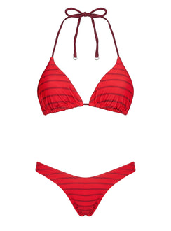 Jenner Reversible Bikini Bottom Red Polka