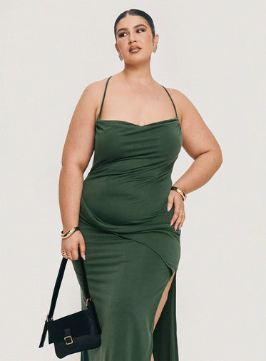 Marchesi Maxi Dress Green Curve