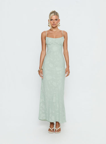 princess polly emerald green dress Cut Out Maxi Dress in Emerald Green