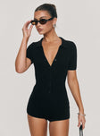 Syleem Knit Romper Black