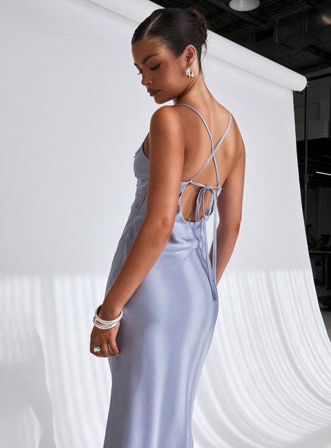 Treasure Bias Cut Maxi Dress Blue | Princess Polly Treasure Bias Cut Maxi Dress Blue | Princess Polly
