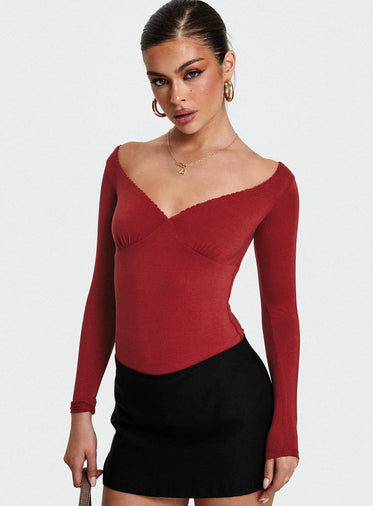 Loveydove Bodysuit Burgundy