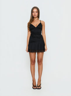 Love Is Alive Lace Mini Dress Black
