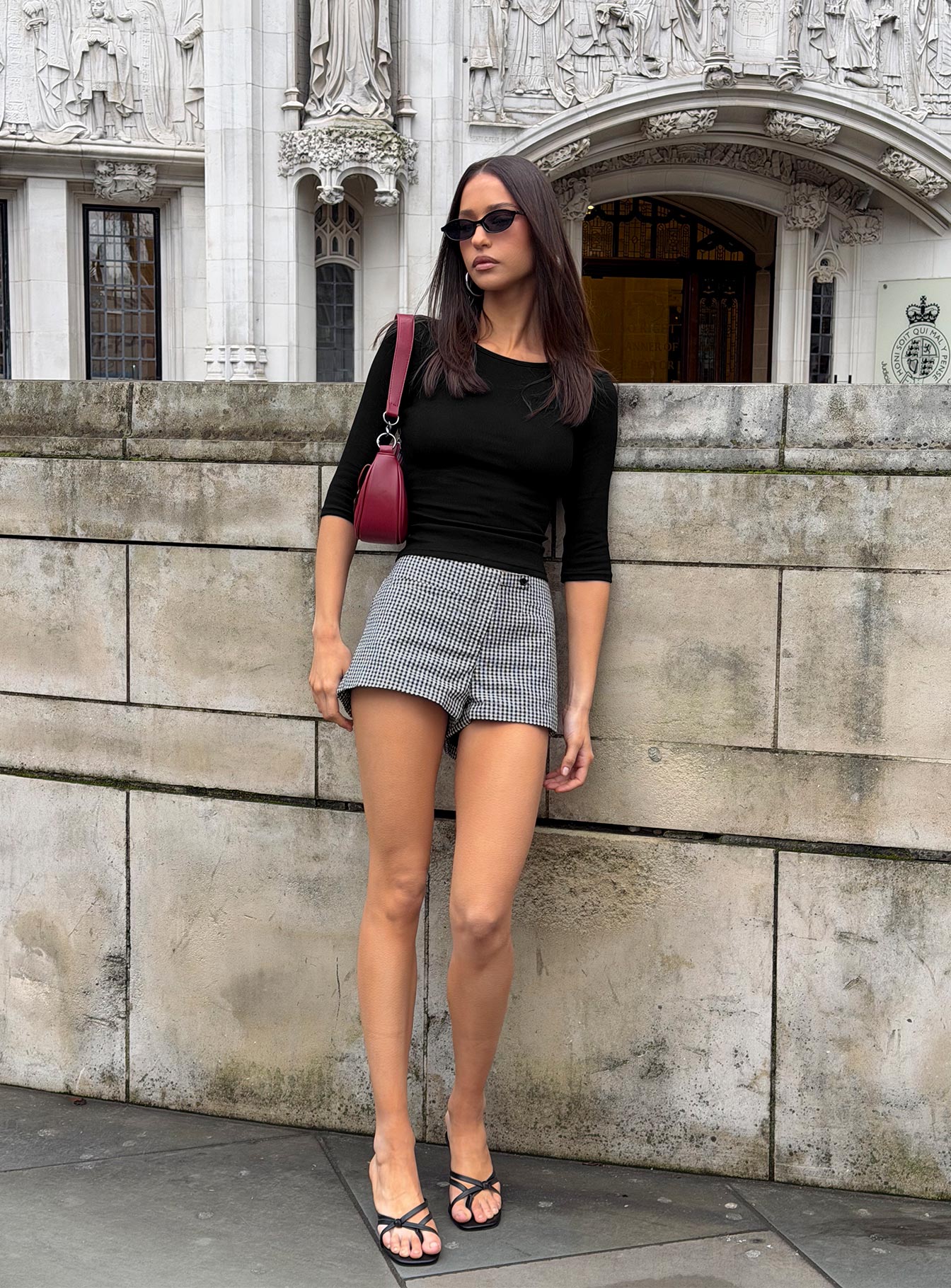 Elaia 3/4 Sleeve Top Black