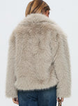 Wayland Faux Fur Jacket Grey