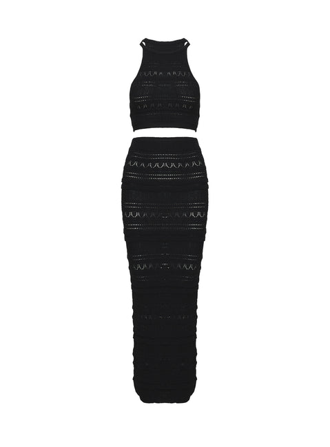 Alizeh Crochet Set Black