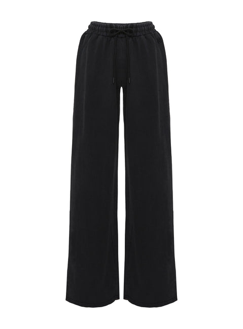product Princess Polly All Day Straight Leg Sweatpants Washed Black High Waisted Pants 