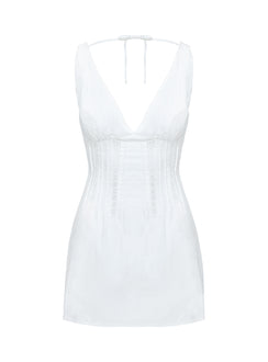Austria Drop Waist Mini Dress White | Princess Polly Austria Drop Waist Mini Dress White | Princess Polly