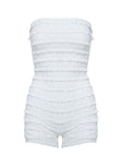 Ayver Strapless Playsuit White