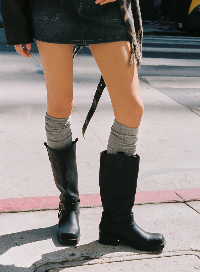 Apatow Knee High Socks Grey