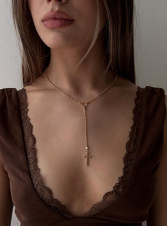 Arienne Y Necklace Gold