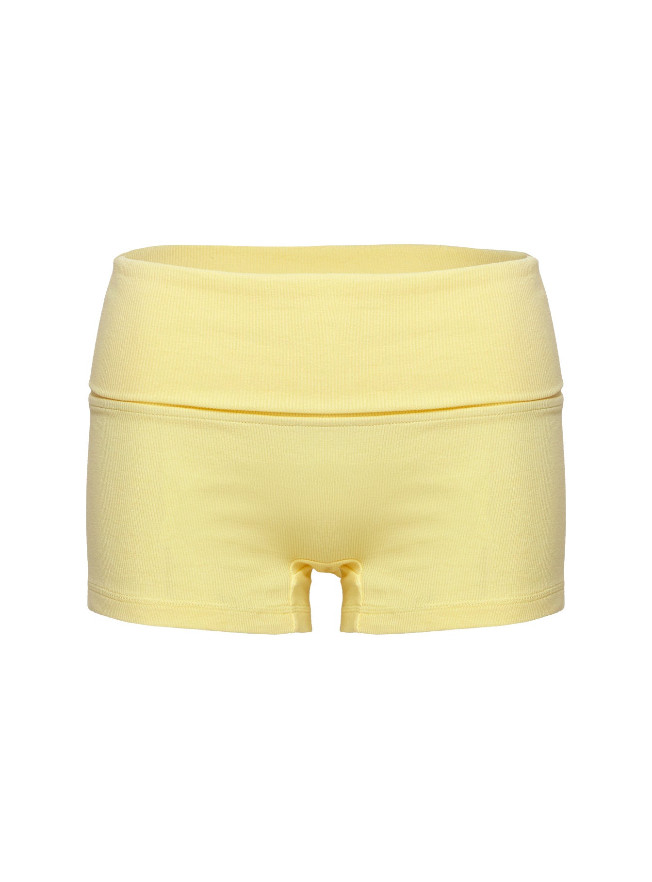 Baseline Low Rise Rib Shorts Yellow